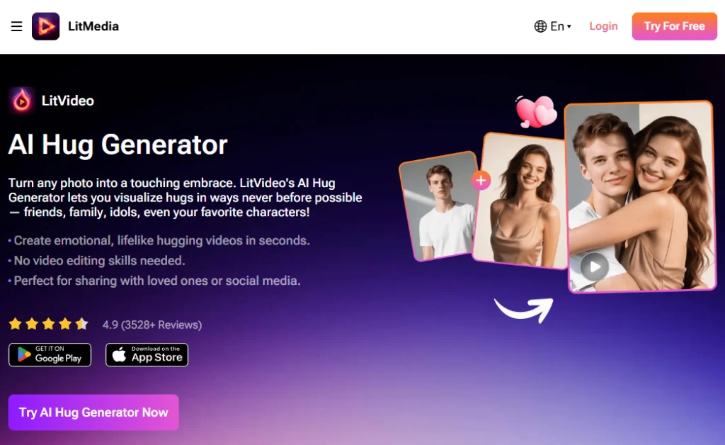 ai hug video generator