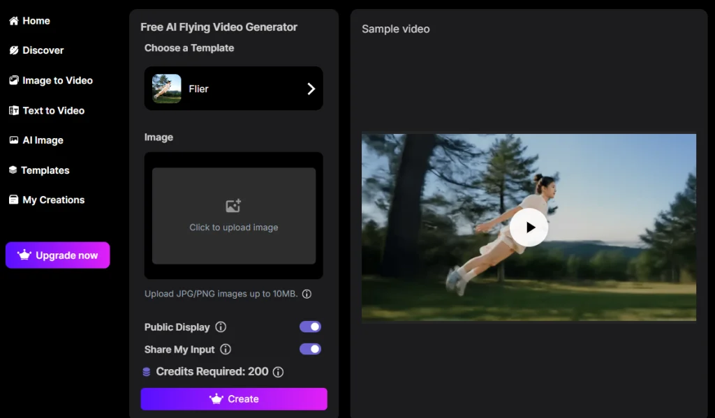video terbang, generator video terbang AI