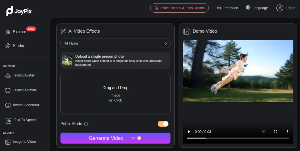 video terbang, generator video terbang AI