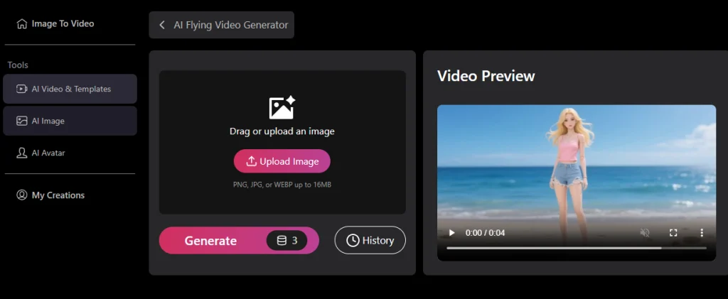 aplikasi AI terbang, generator AI terbang