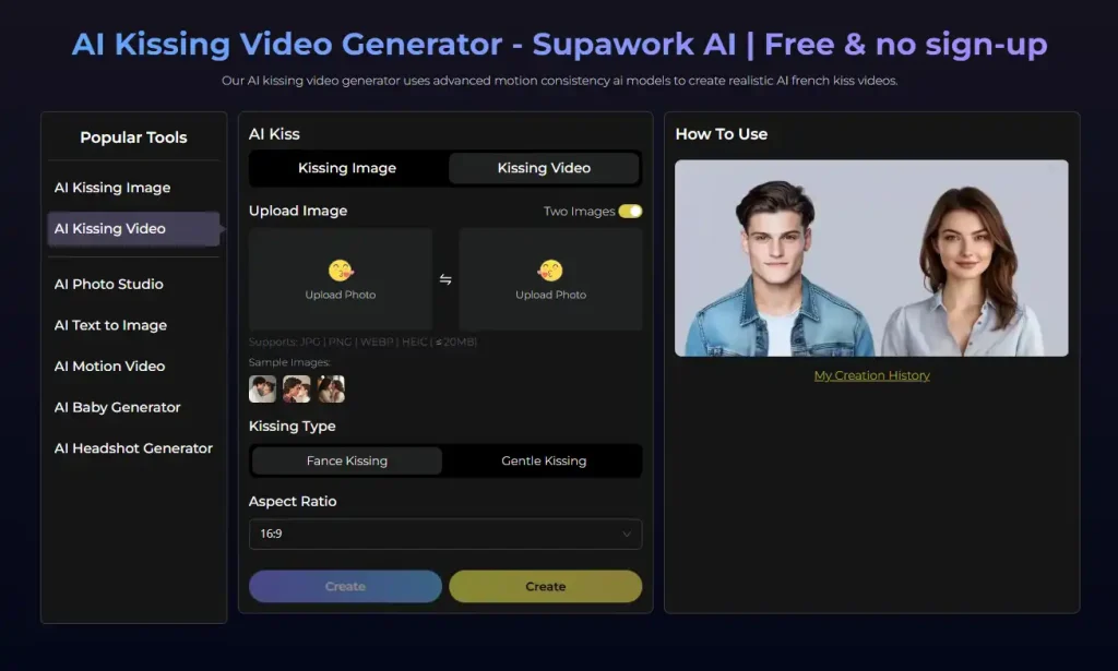 Supawork AI kusvideo-generator