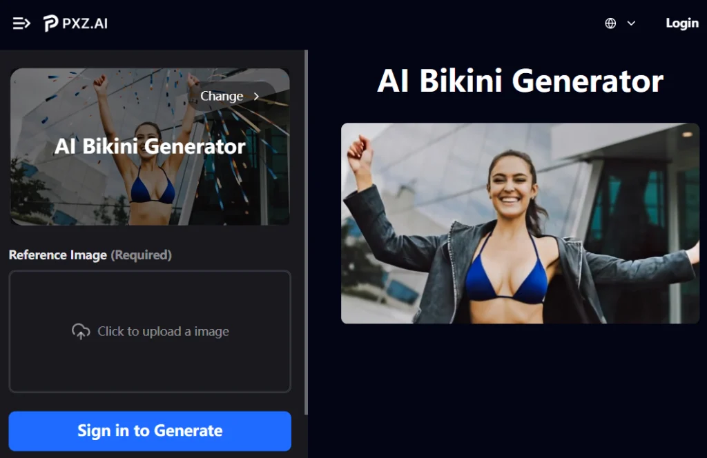 biquíni de IA grátis