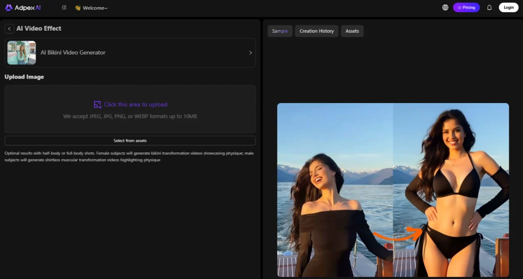 ai bikini video creator