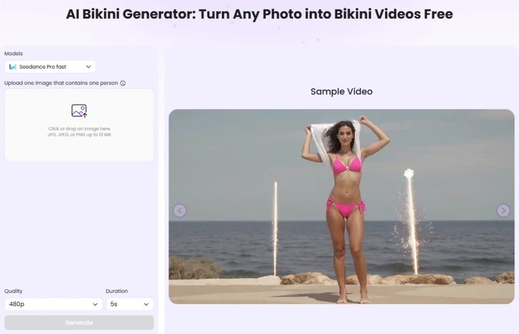AI bikini videogenerator online