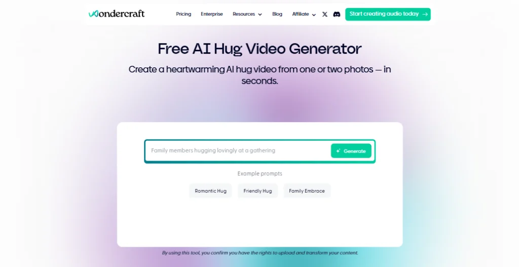 AI-videoskapare för kram