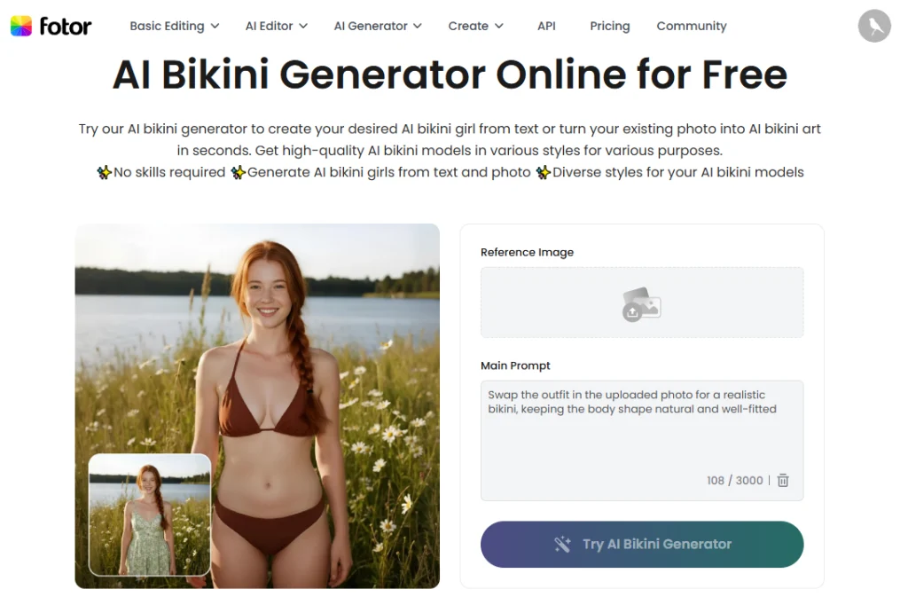 essayage de bikini, vidéo de bikini IA