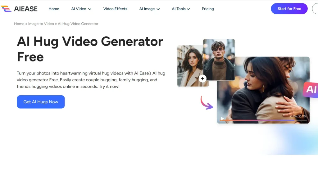 ai ease hug video creator