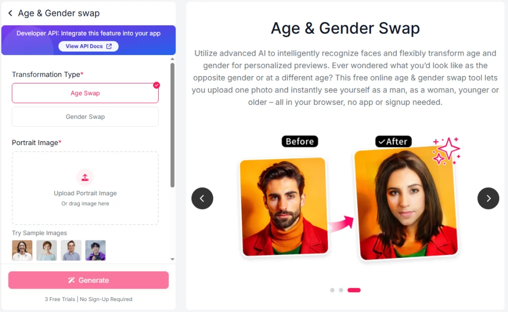 AI가 생성한 성별 바꾸기, AI가 생성한 사진의 성별 바꾸기
