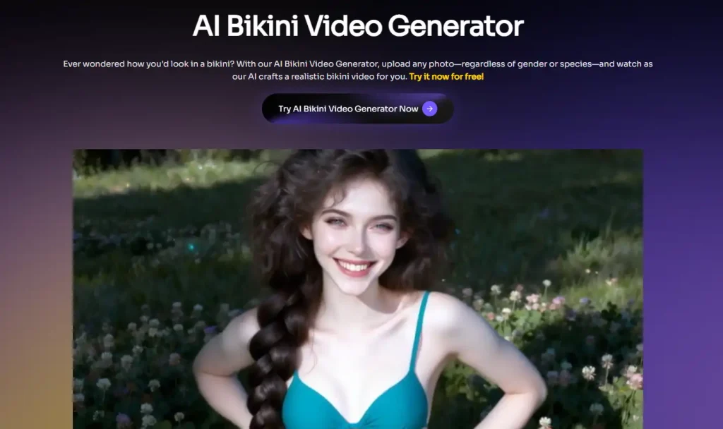 goenhance AI tvůrce videí v bikinách