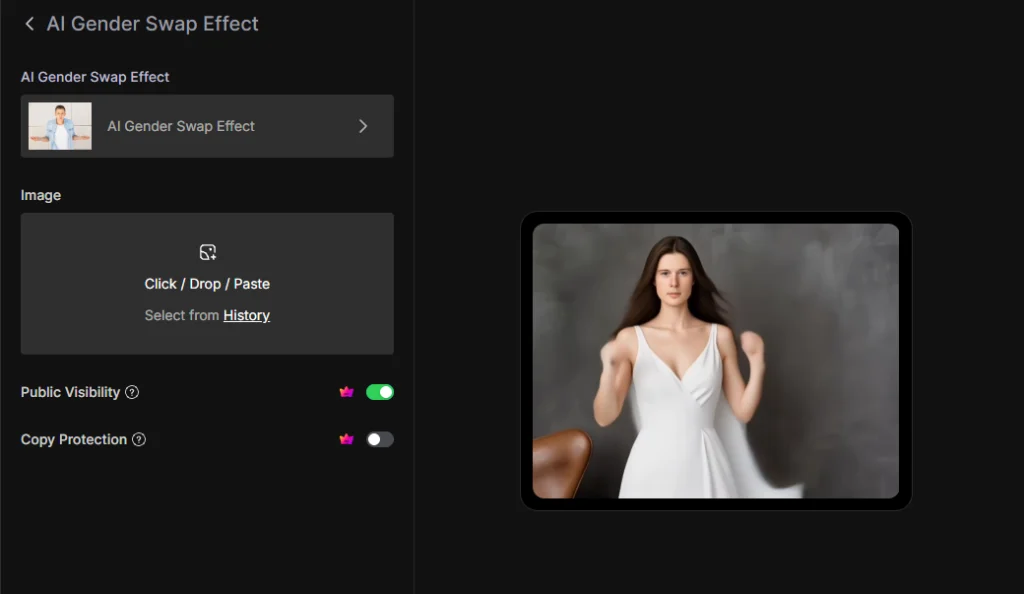 AI 사진 성별 바꾸기, AI 비디오 성별 바꾸기 생성기