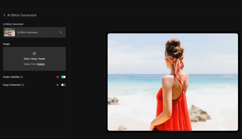 Generátor bikin s umělou inteligencí Mindvideo