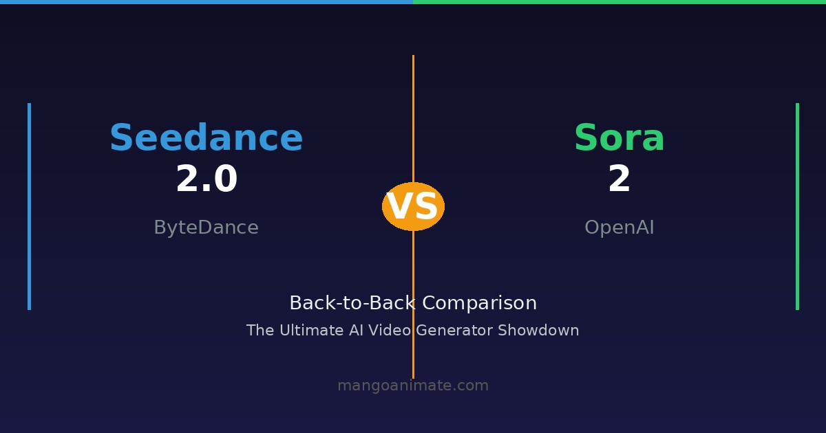 Seedance 2.0 vs Sora 2: Back-to-Back Comparison of the Top AI Video Generators