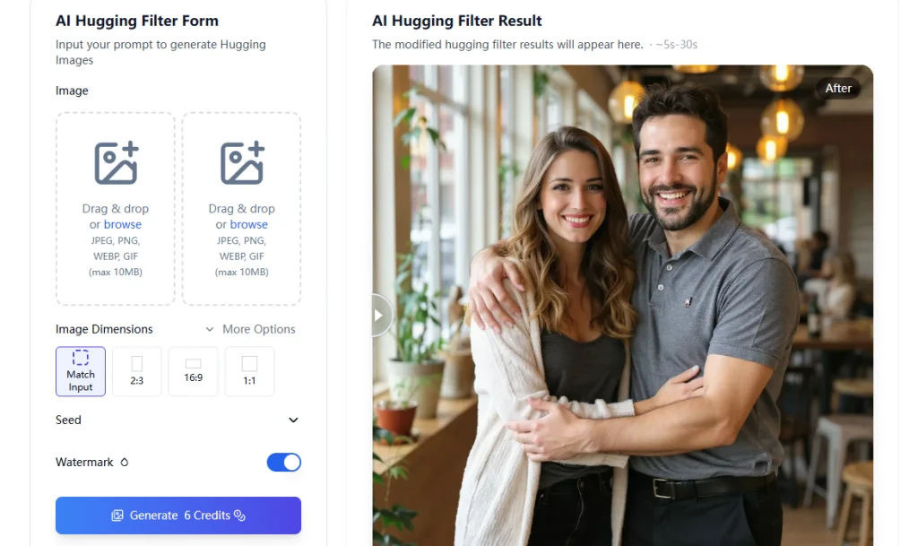 hug ai generator, ai hug from photo