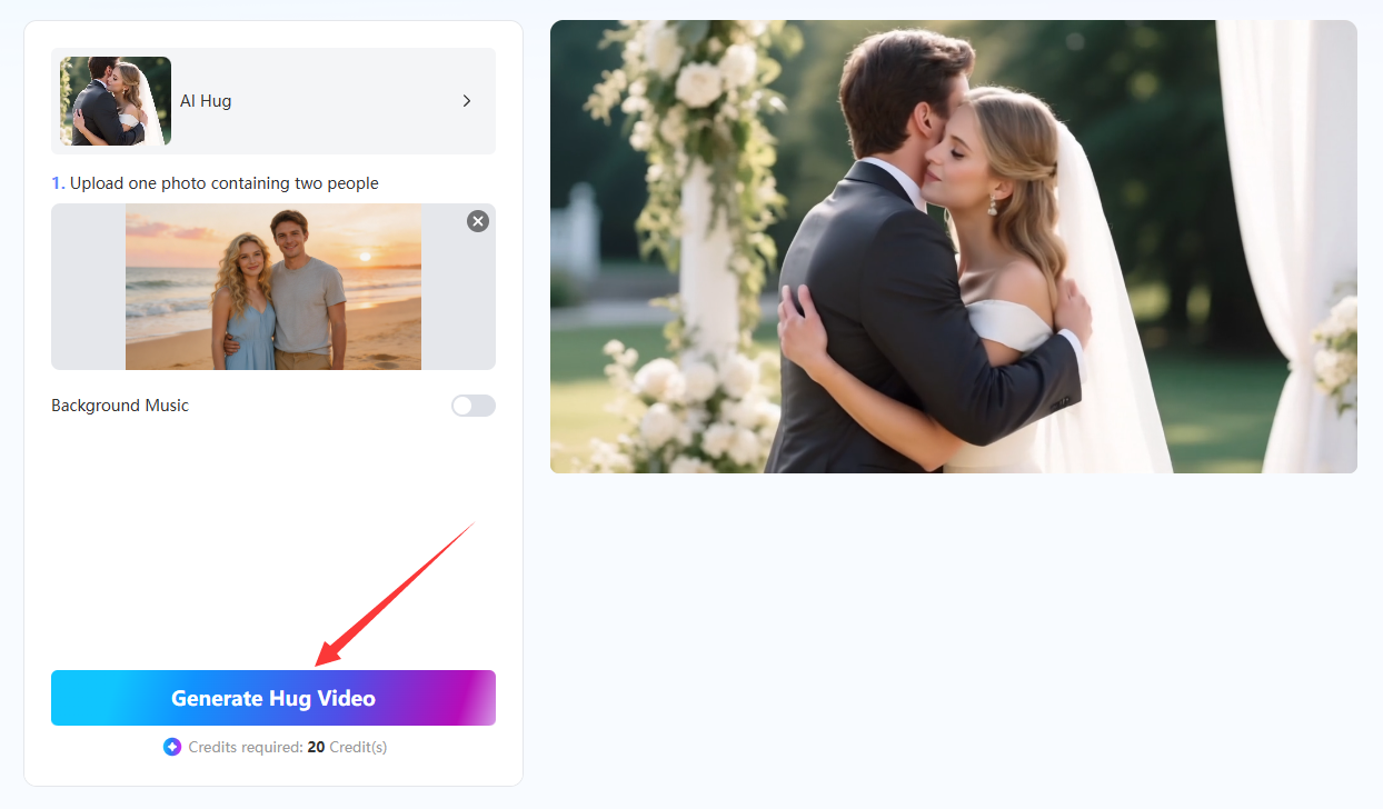 generare video di abbracci