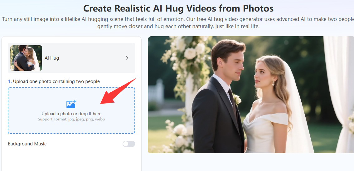 hug ai generator, ai hug from photo