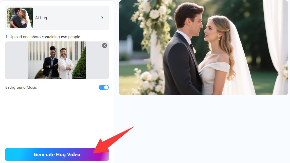 hug ai generator, ai hug from photo