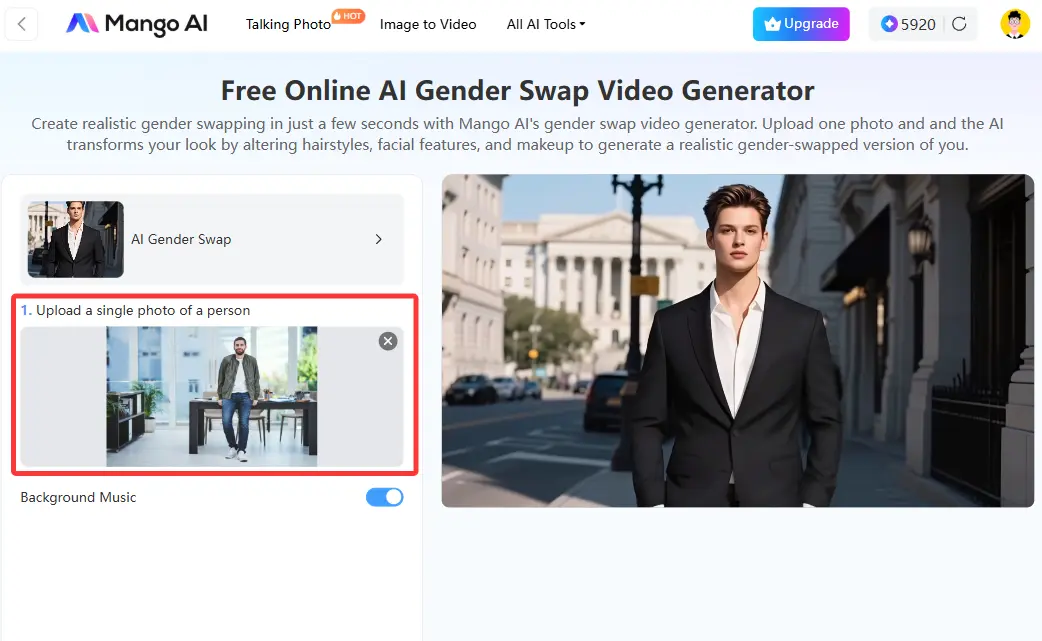 męski na żeński ai