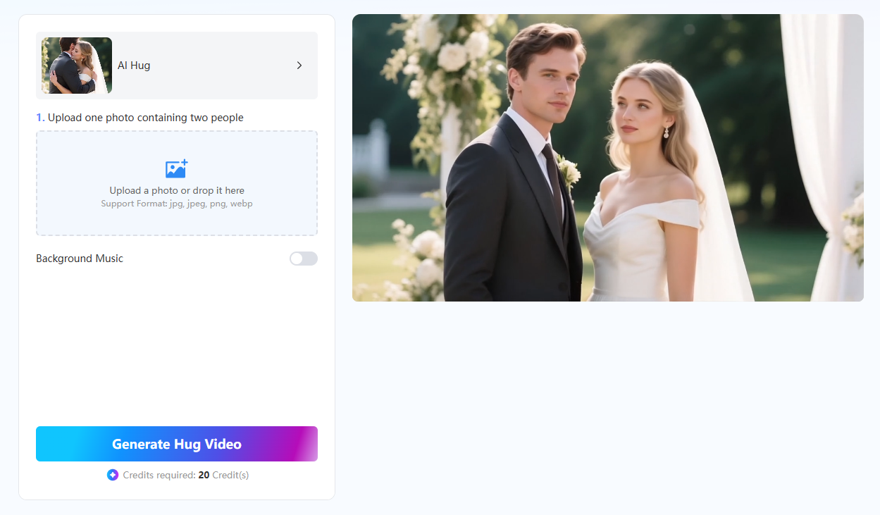 carica una foto contenente due persone