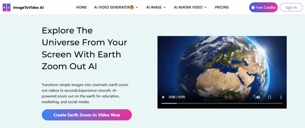 ai earth zoom in video