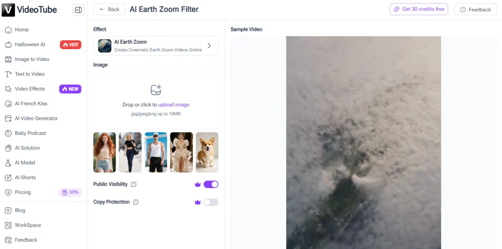 ai earth zoom in video