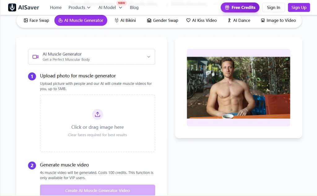 ai muscle video maker aisaver
