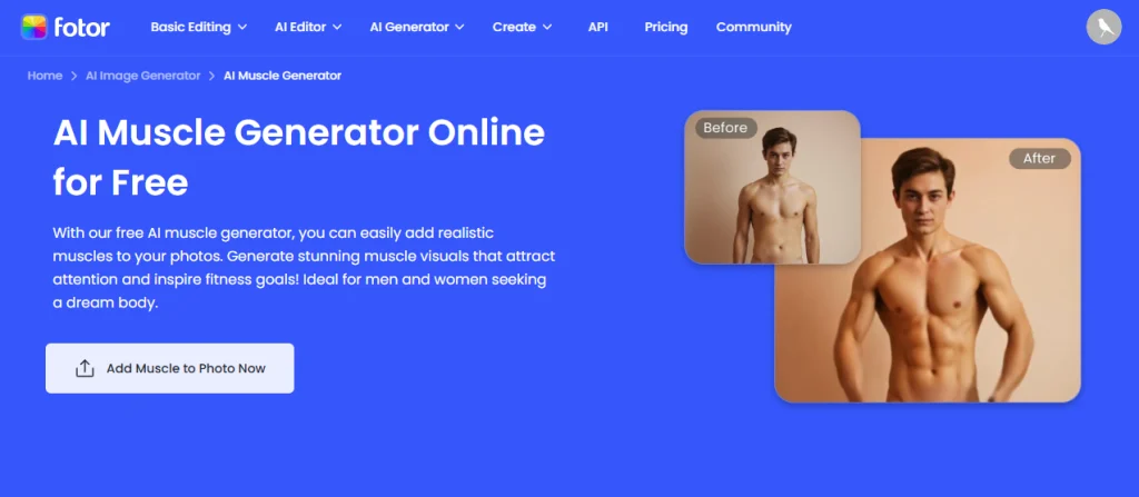 ai muscle video maker imageover fotor