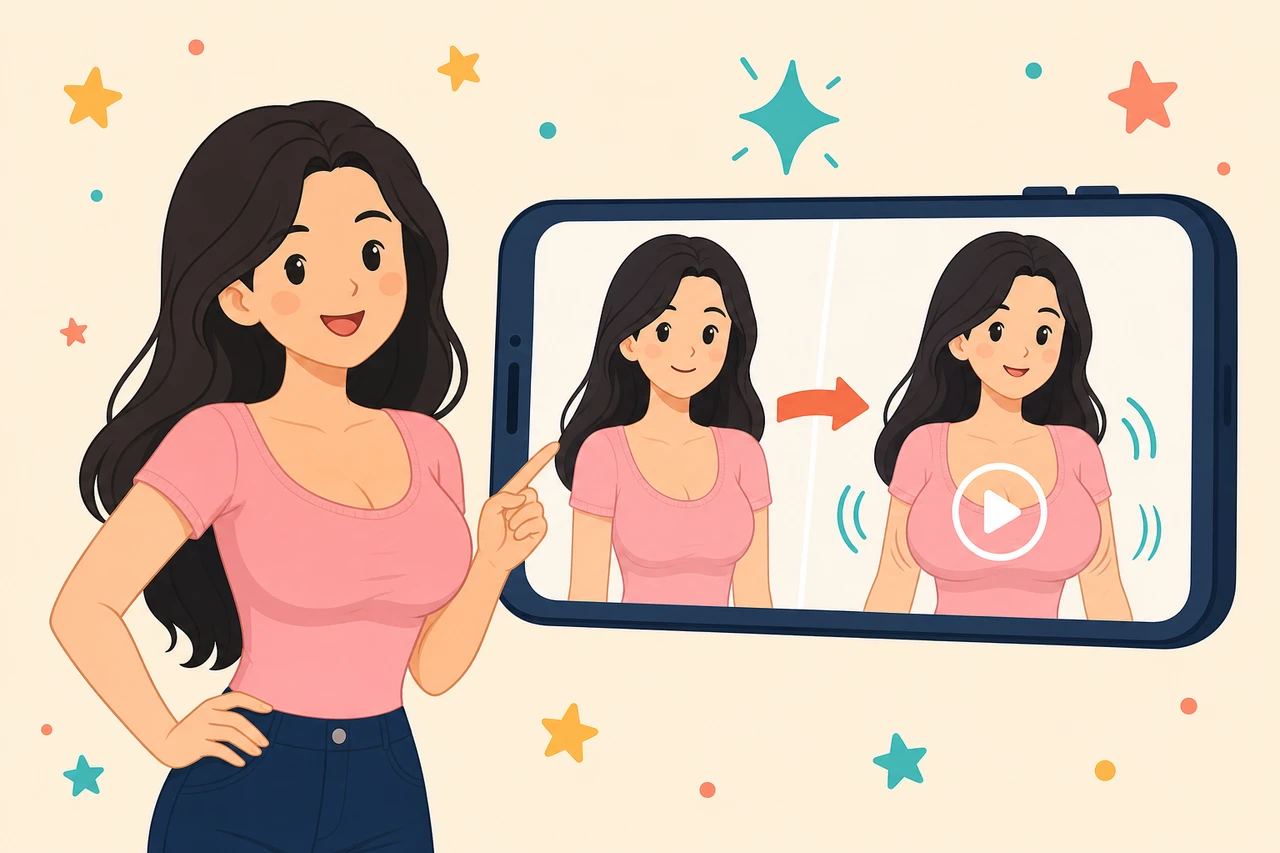 Come creare video di animazione con seno che ondeggia in modo fluido grazie all'IA