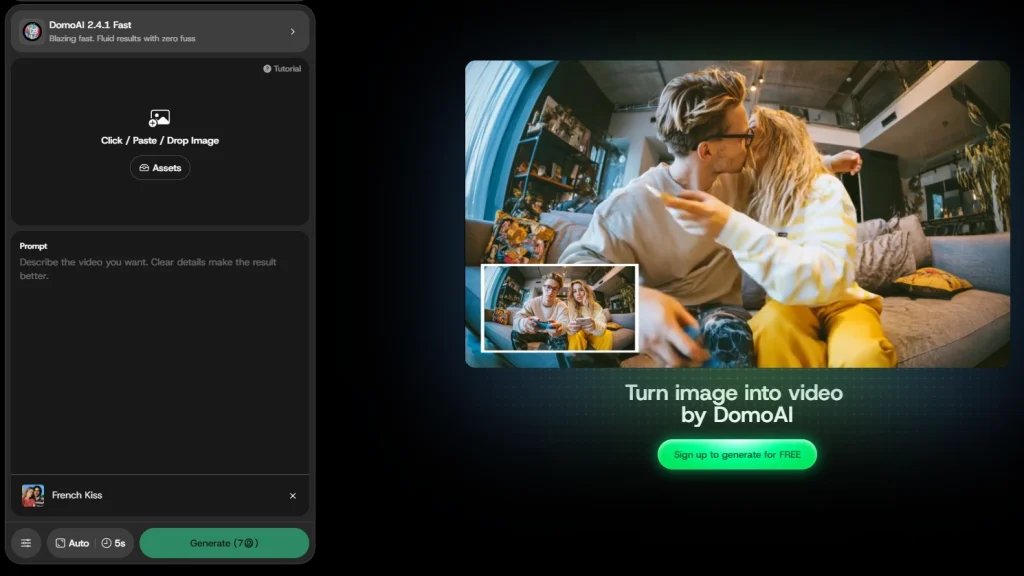 công cụ tạo video hôn nhau bằng AI miễn phí