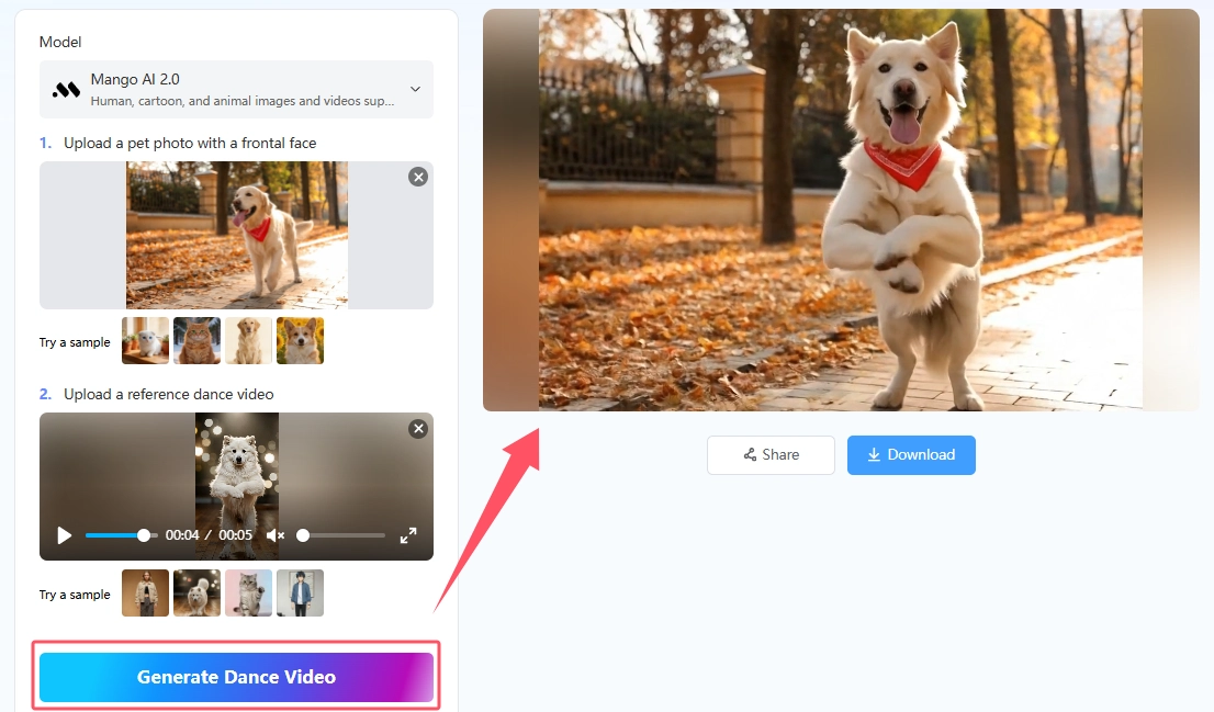 make pet dance ai