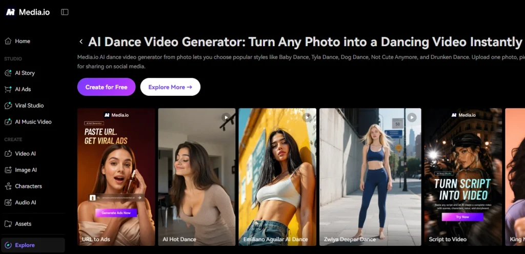 dance AI generator, AI dance maker