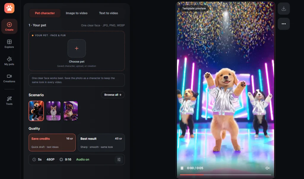 videoclip cu dansul câinelui cu inteligență artificială, inteligența artificială face câinele să danseze